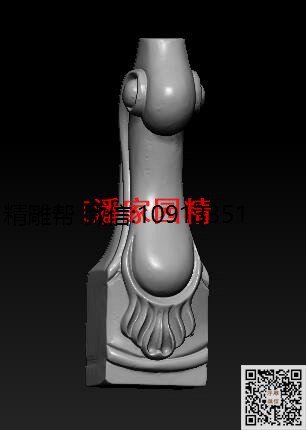 展成 第35批3-4_圆雕图立体雕花桌腿3d打印洋花沙发腿圆柱木雕柱腿精雕图浮雕图